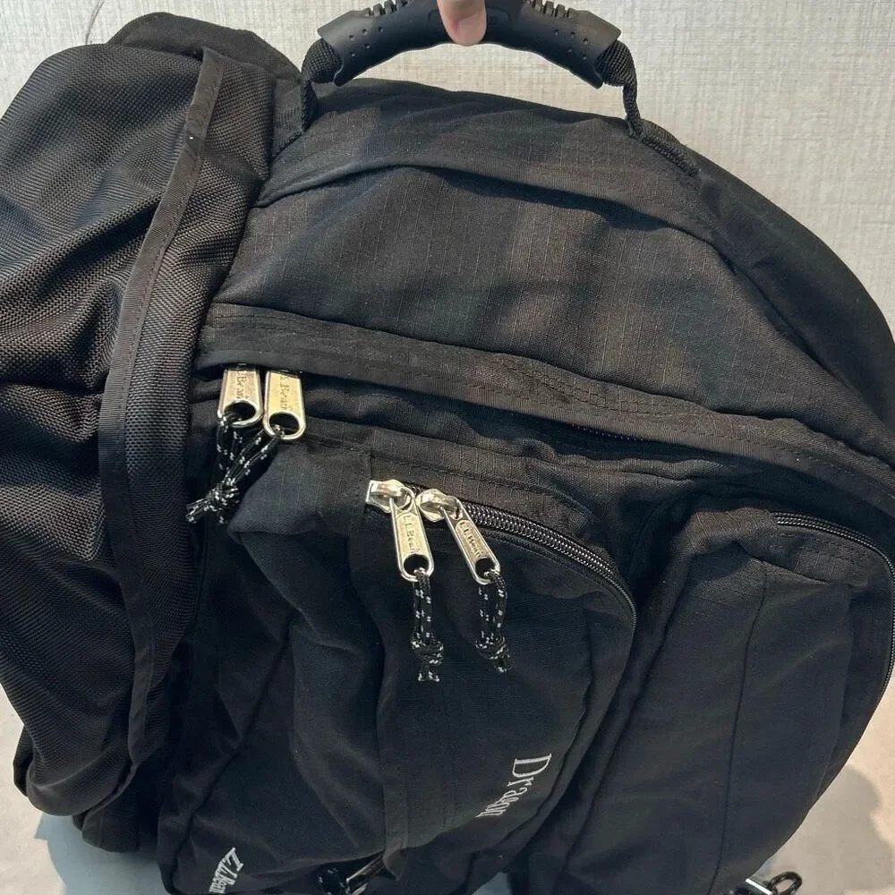 Vtg L.L. Bean Backpack Black 